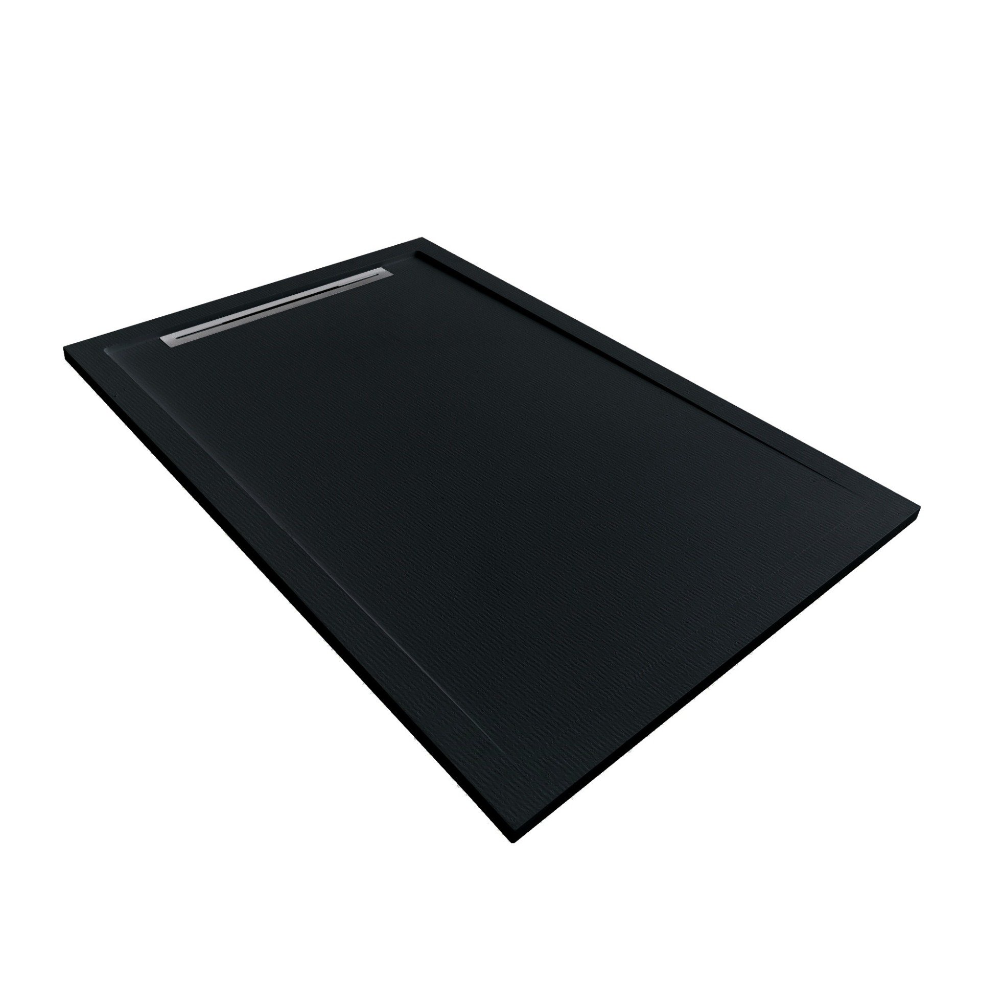 Cadita Dus Compozit cu Rigola Unika Negru 80x120 cm