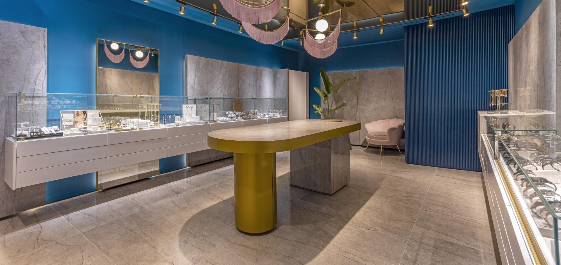 Boutique elegant în nuanțe de albastru | Inspirație Living Luxe