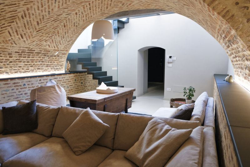 Living cu bolte de cărămidă | Inspirație Living Modern