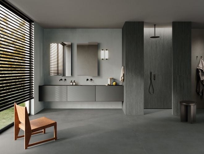 Italgraniti – I Cementi 26 | Inspirație Baie Minimalist
