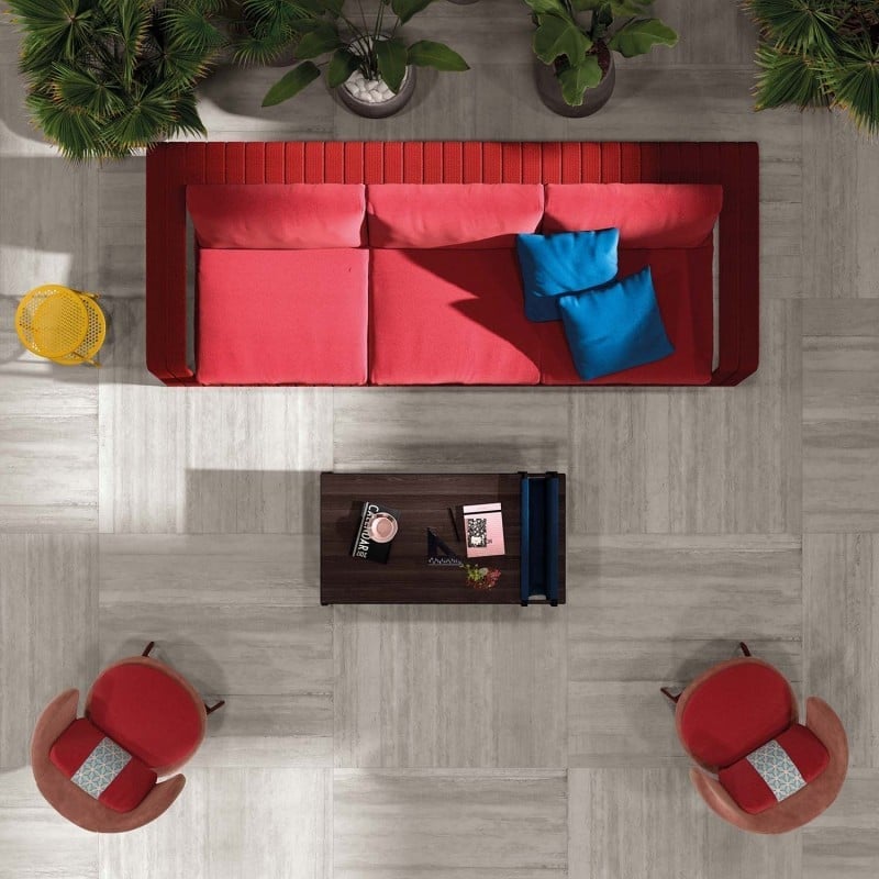 Living minimalist cu accente vibrante