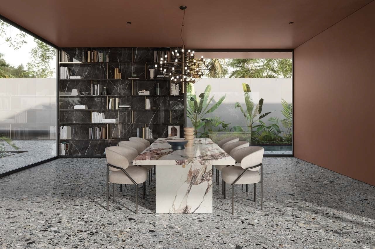 Living cu accente de piatră | Inspirație Baie Modern