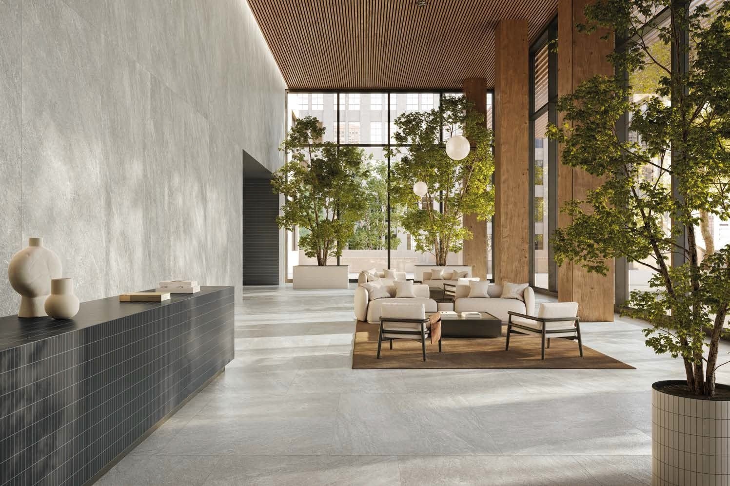 Lounge urban cu accente naturale | Inspirație Baie Modern
