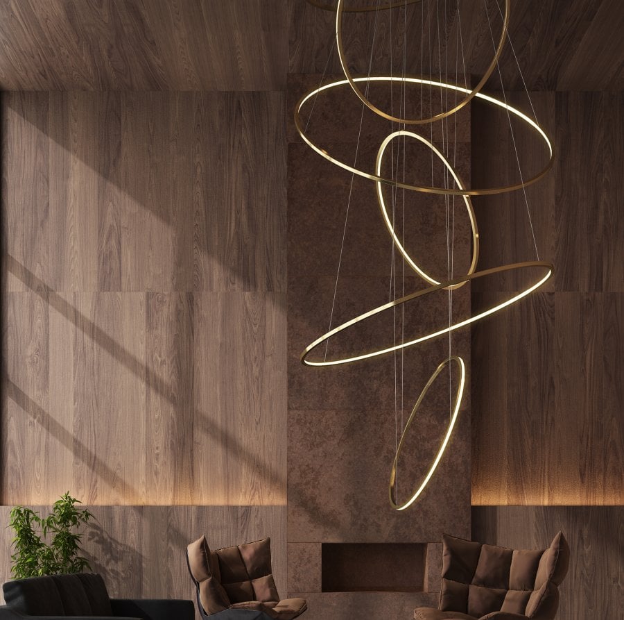 Living modern cu accente calde