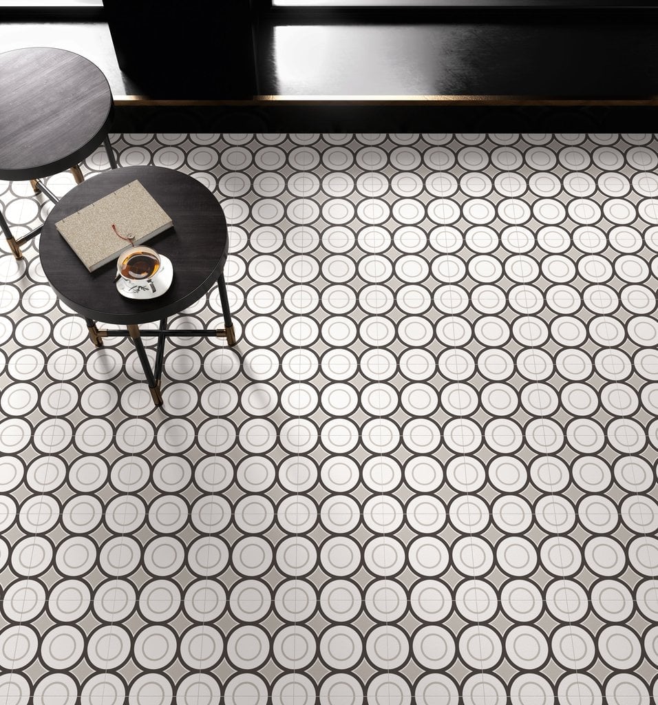Cafenea minimalistă, cu model retro | Inspirație Baie Modern