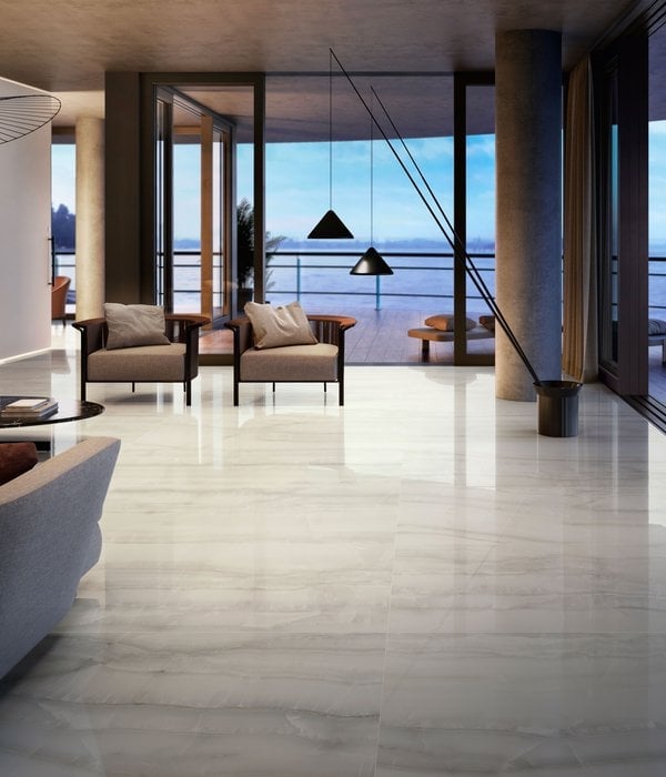 Living modern cu reflexii albe | Inspirație Living Minimalist