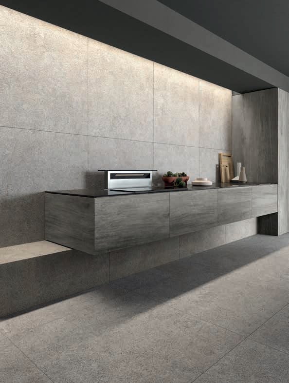 Bucătărie urbană în tonuri reci | Inspirație Baie Minimalist