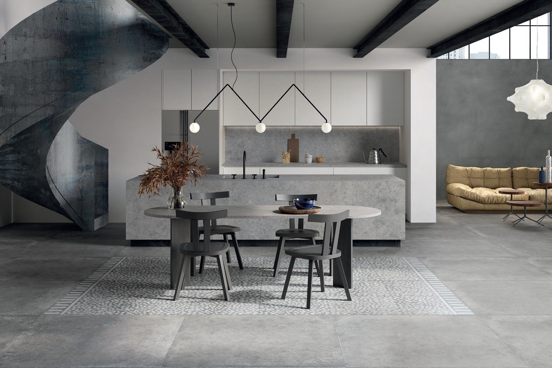 Bucătărie urbană cu accente calde | Inspirație Baie Modern