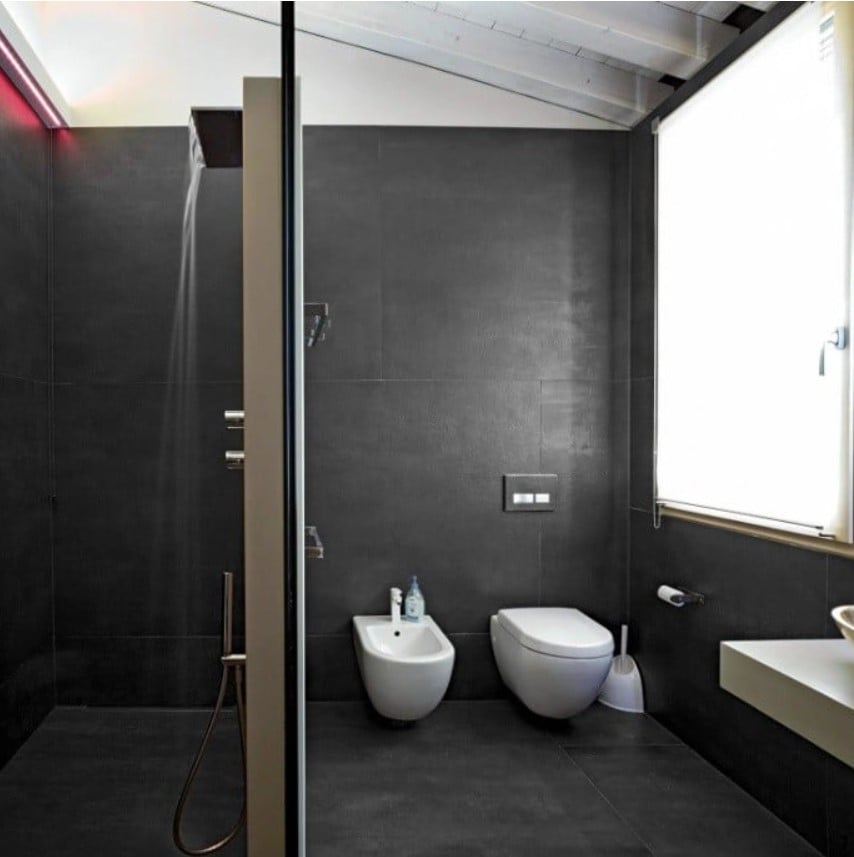 Duș spa cu lumină difuză | Inspirație Baie Industrial