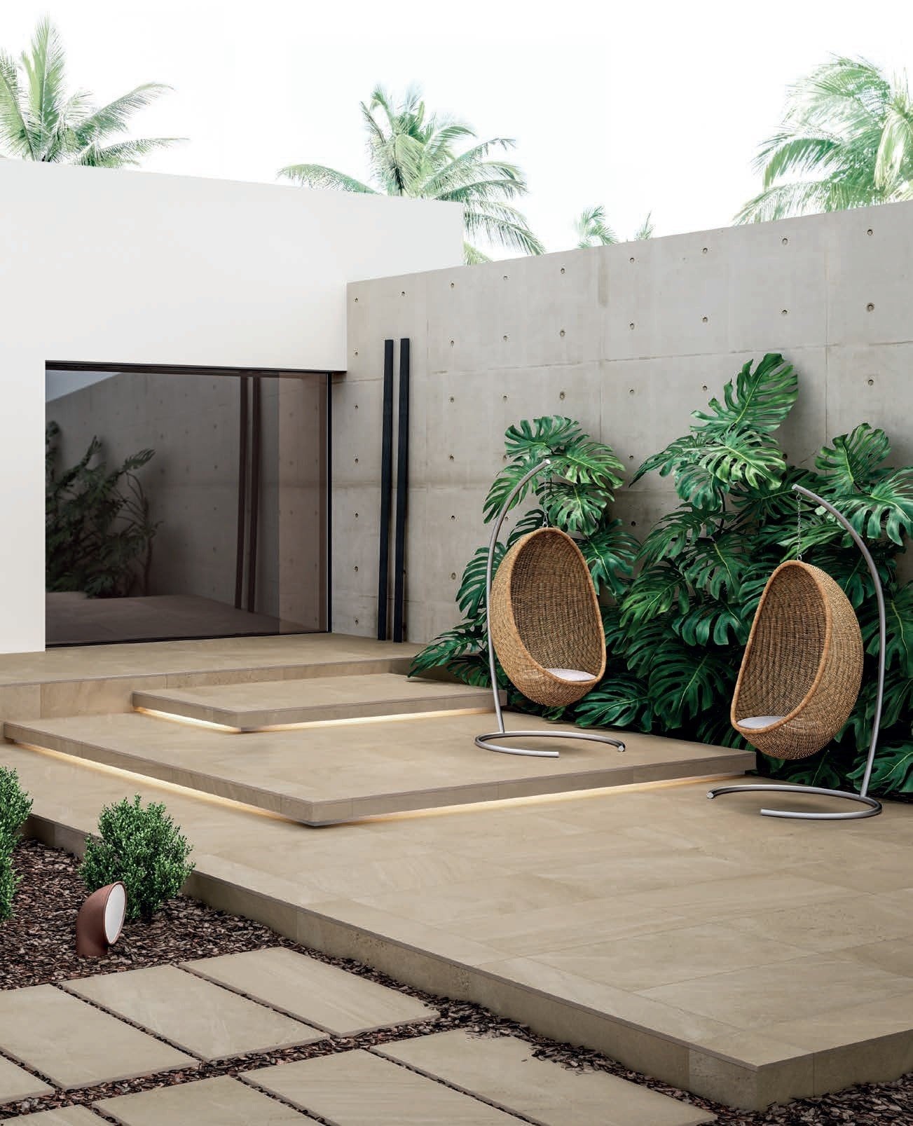 Terasă modernă cu accente tropicale | Inspirație Terasă Modern