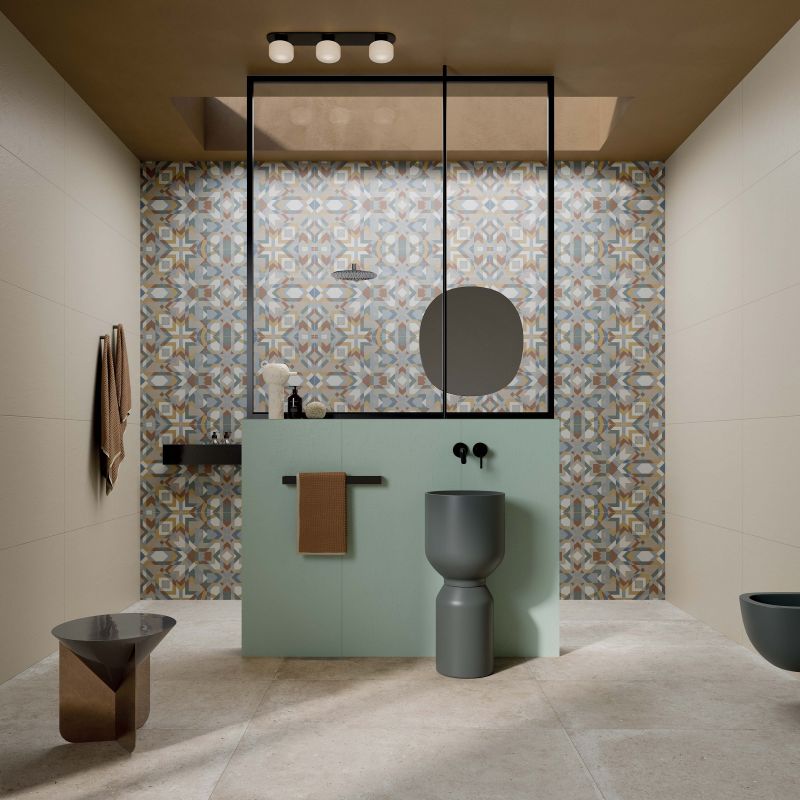Baie eclectic-modernă, cu accente ludice | Inspirație Baie Modern