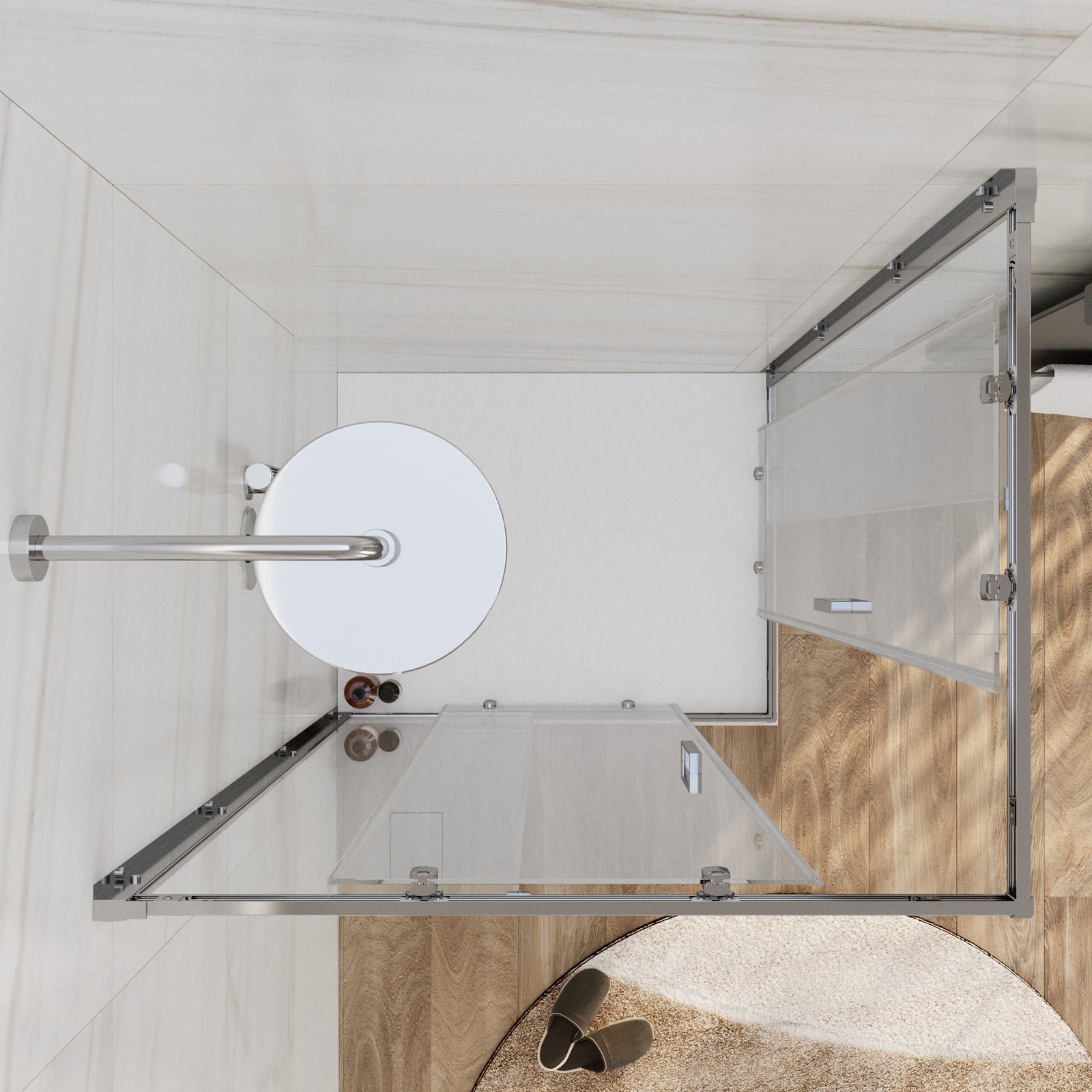 Duș spa cu lumină difuză | Inspirație Baie Modern
