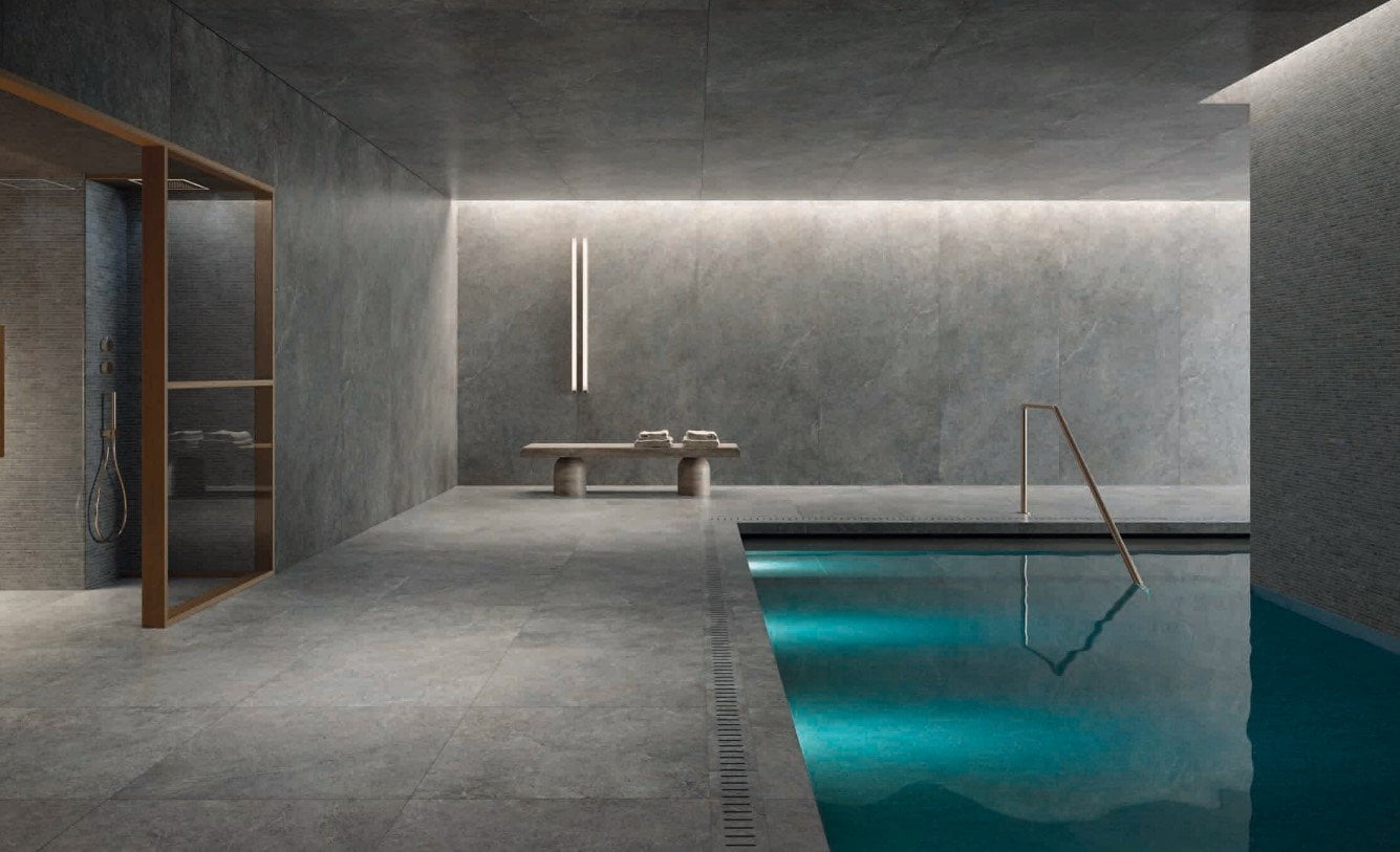 Spa urban în tonuri gri | Inspirație Baie Minimalist