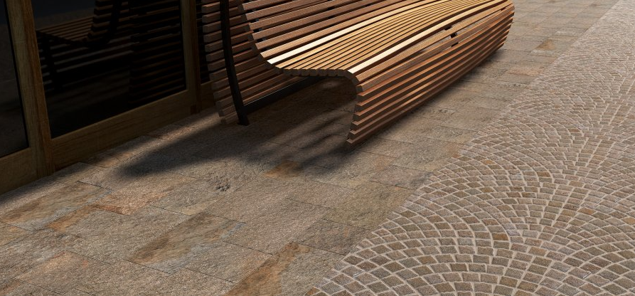 Alee pietonală cu bănci sculpturale | Inspirație Exterior Modern
