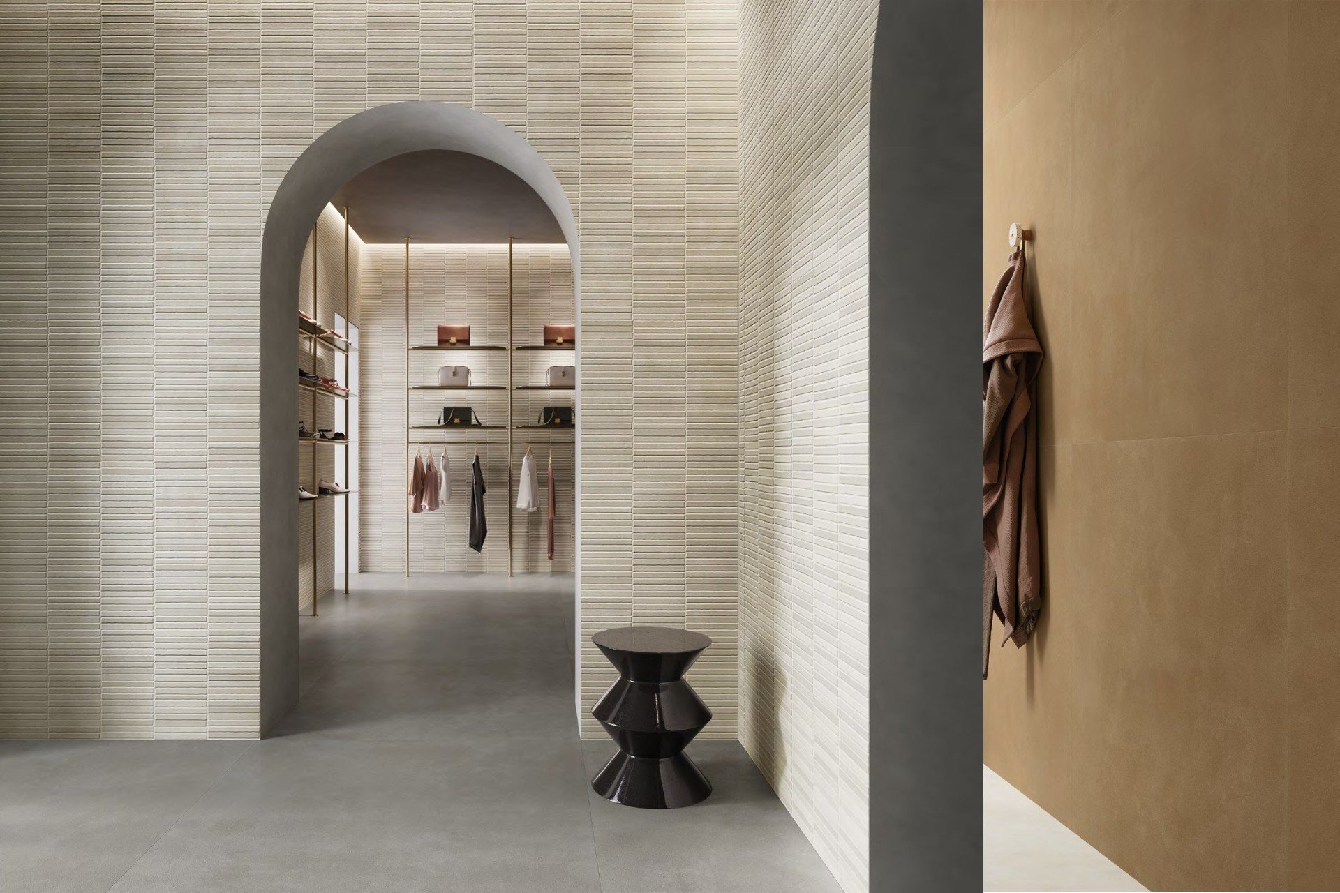 Dressing modern în tonuri calde | Inspirație Dormitor Modern