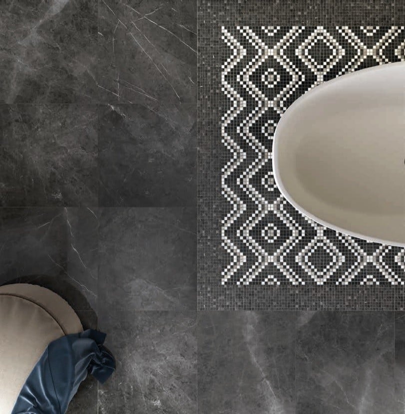 Baie modernă cu accente etnice | Inspirație Baie Minimalist