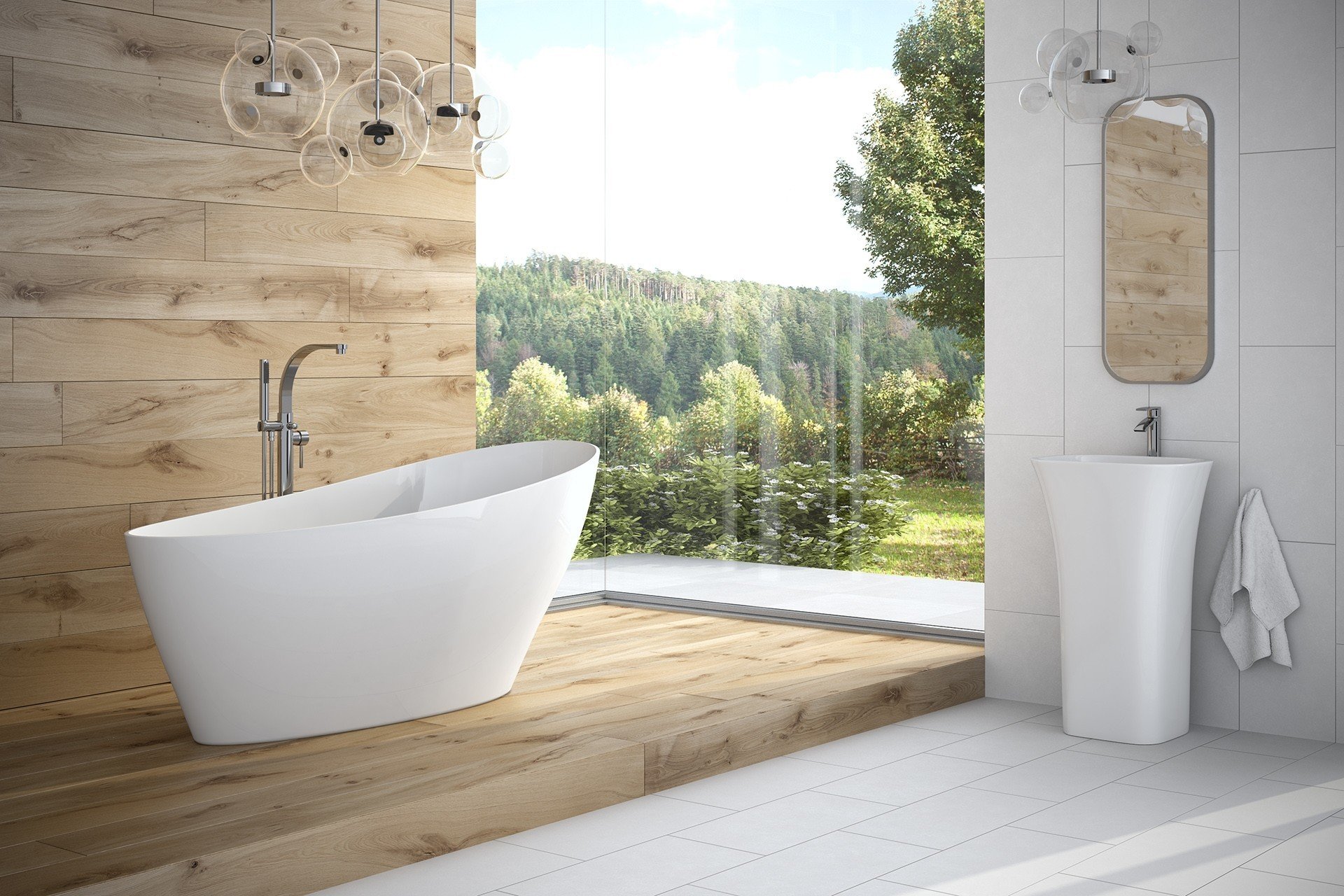 Baie modernă cu priveliște | Inspirație Baie Modern