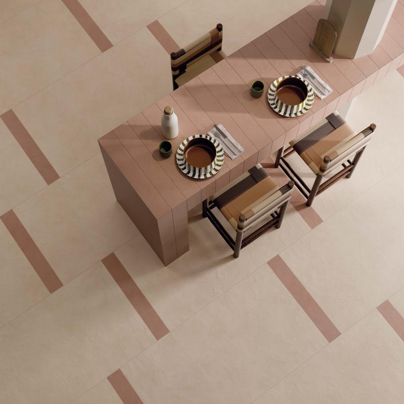 Bucătărie minimalistă cu accente roz | Inspirație Baie Minimalist