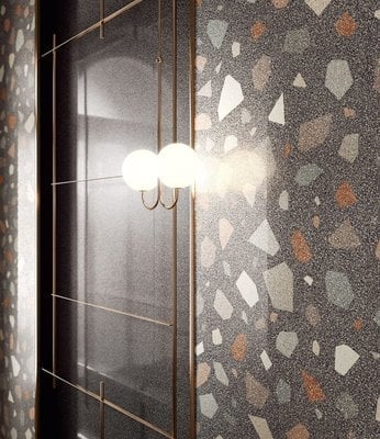 Hol vibrant în terrazzo modern | Inspirație Hol Modern