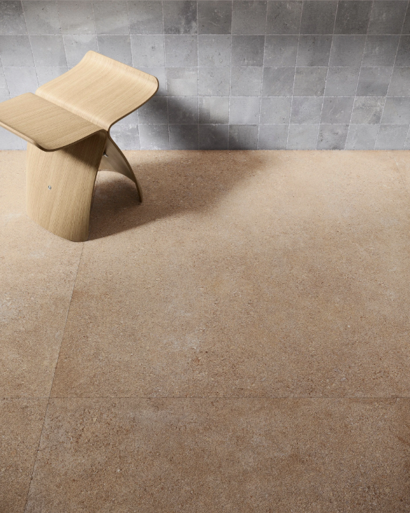 Minimalism tactil în bej și gri | Inspirație Baie Minimalist