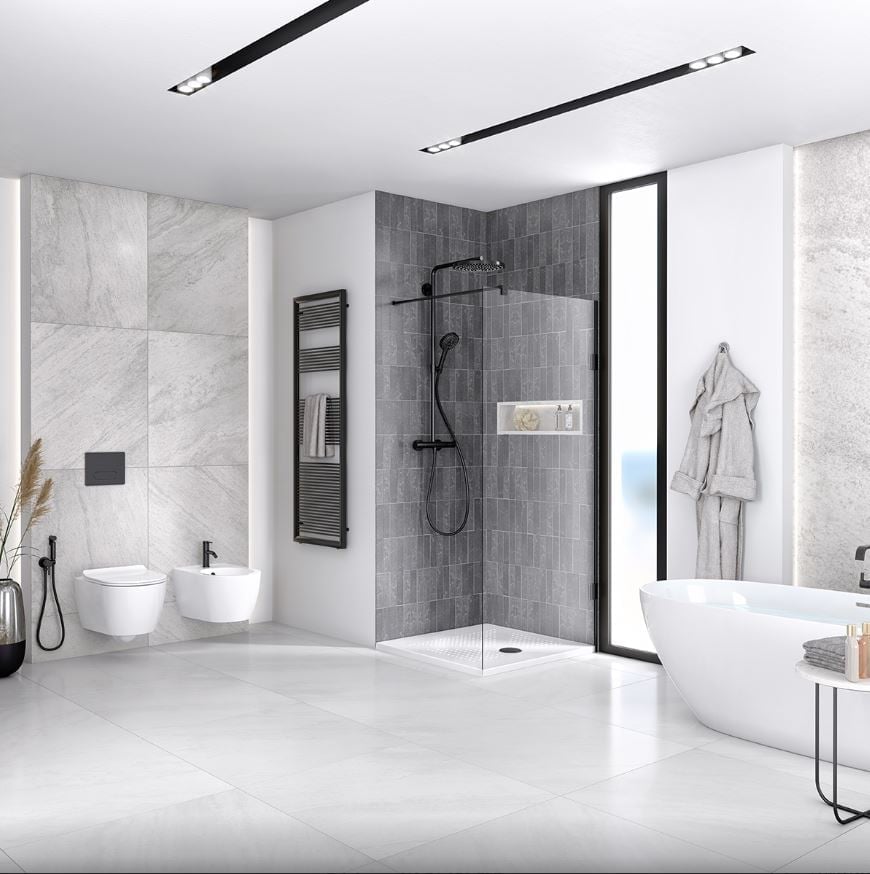 Baie modernă în tonuri reci | Inspirație Baie Modern