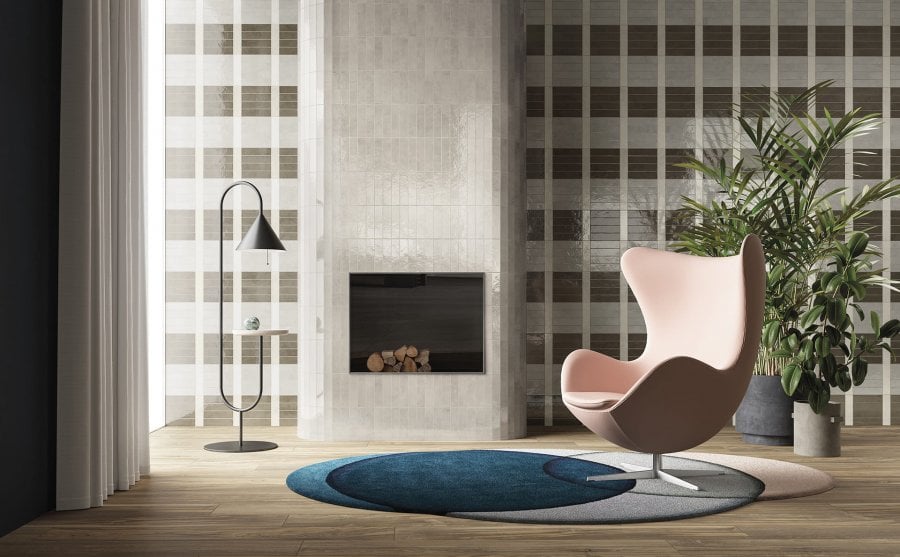 Living modern cu accente grafice | Inspirație Baie Modern