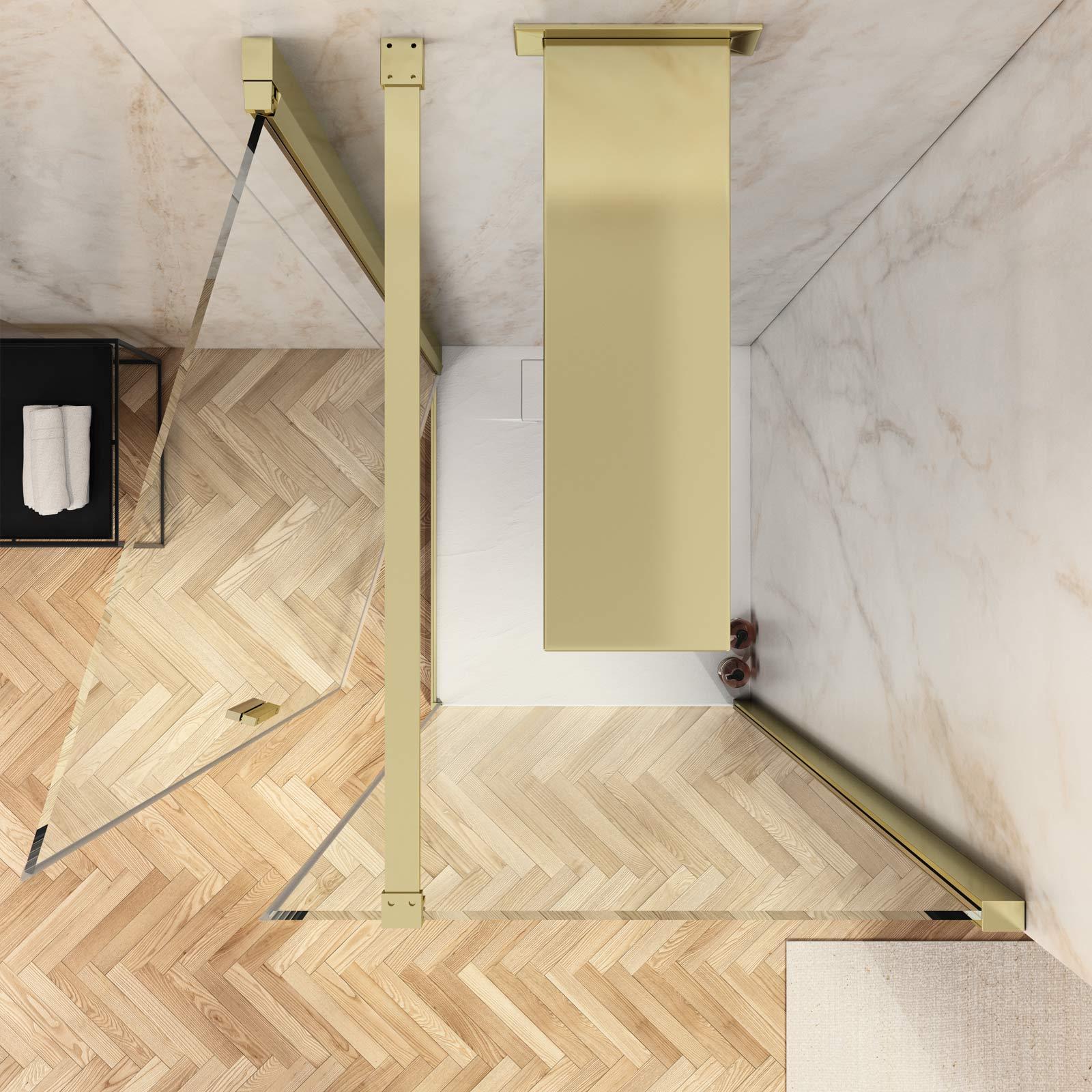 Baie caldă, cu accente aurii | Inspirație Baie Modern