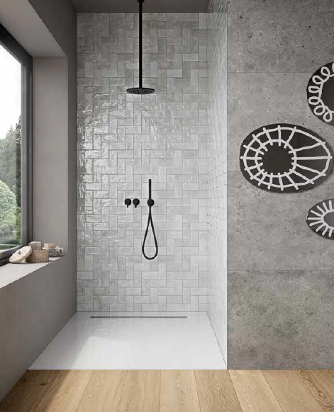 Duș modern cu accente tactil | Inspirație Baie Modern