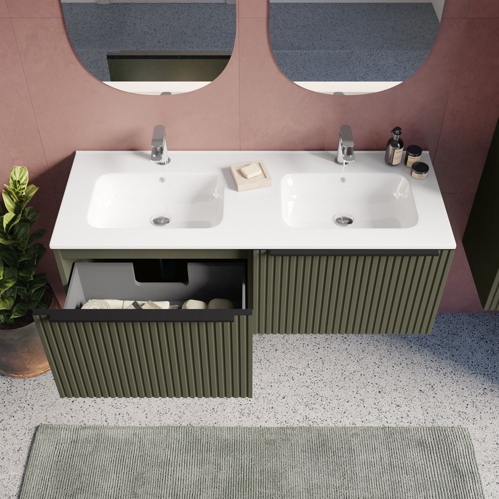 Baie modernă în tonuri calde | Inspirație Baie Modern