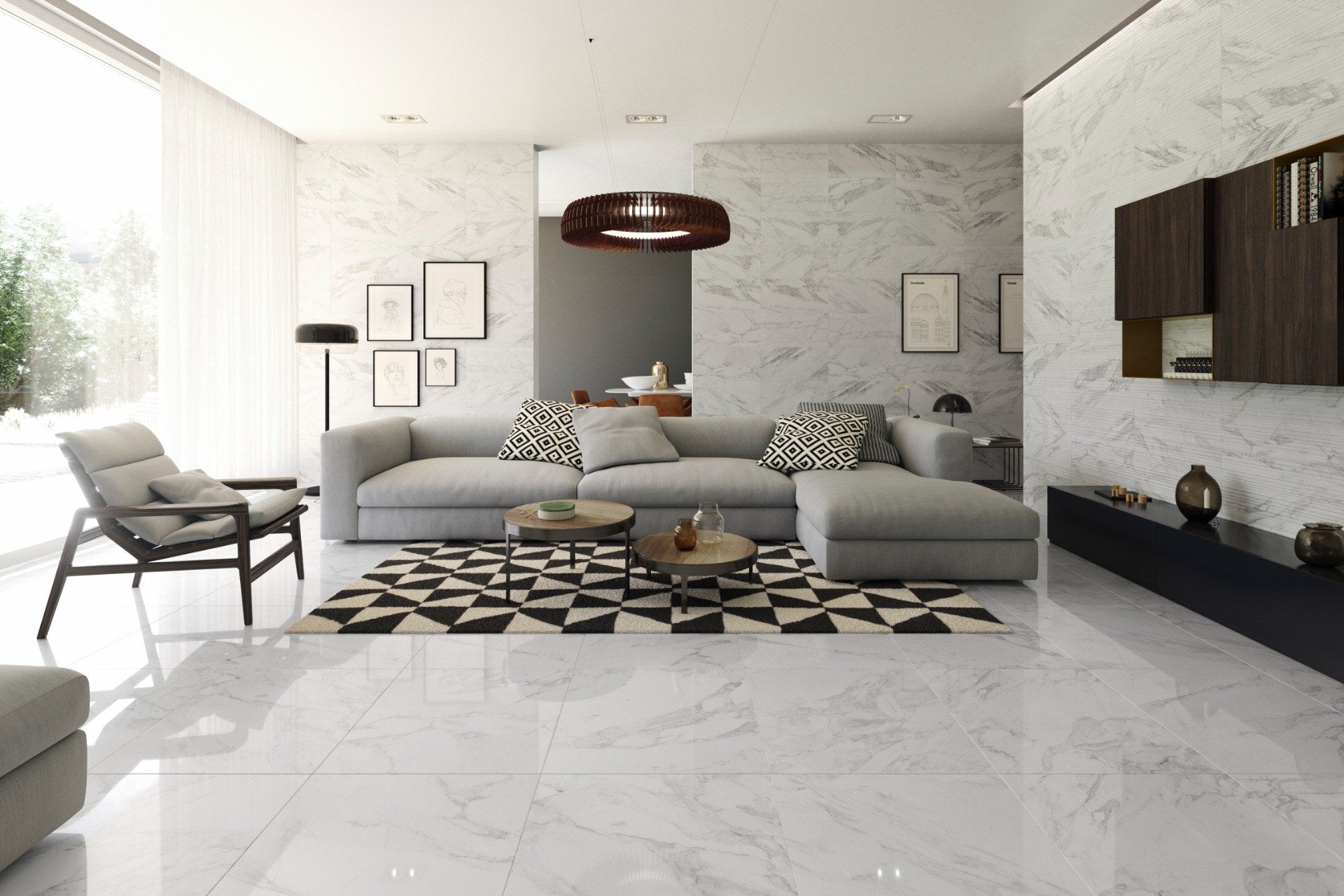 Living minimalist cu lumină naturală | Inspirație Baie Minimalist