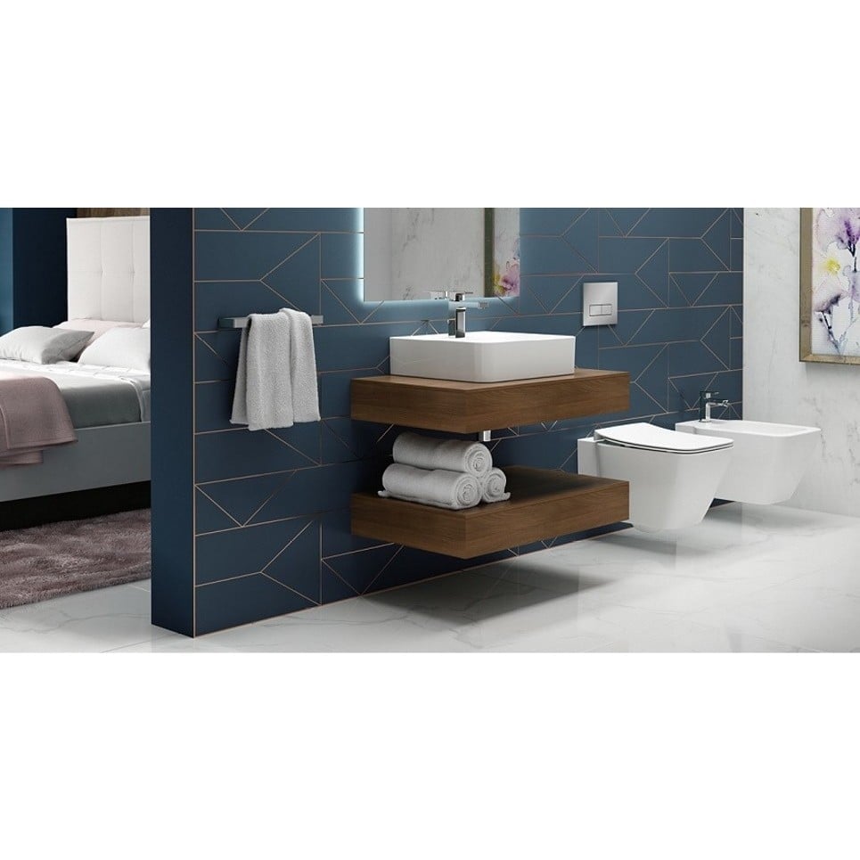 Baie modernă cu accente geometrice | Inspirație Baie Modern