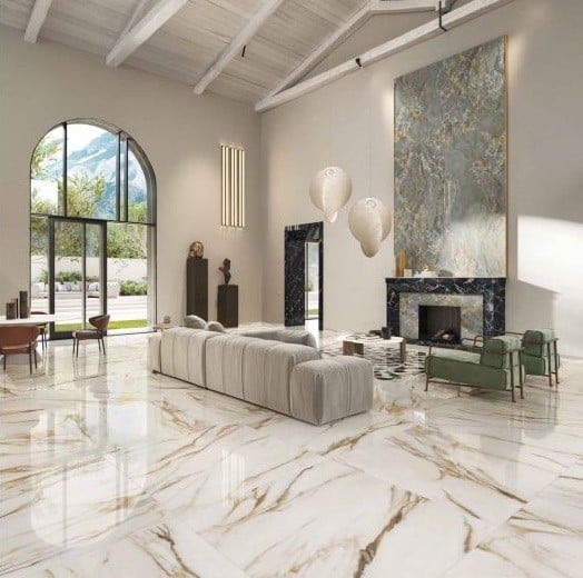 Living grand cu accente aurii | Inspirație Living Modern