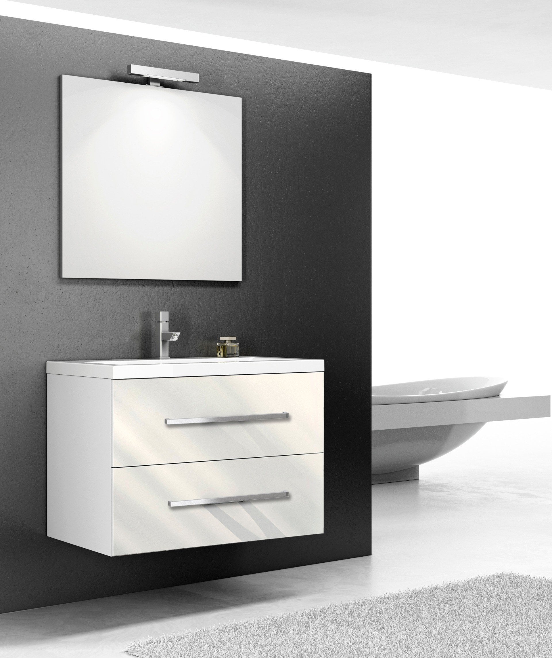 Baie modernă în contrast | Inspirație Baie Modern