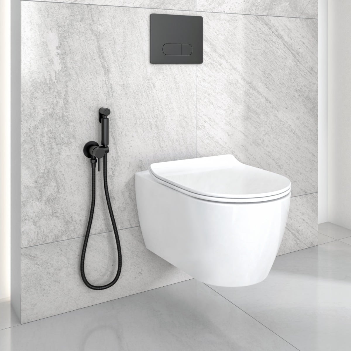 Baie modernă în tonuri de piatră | Inspirație Baie Modern
