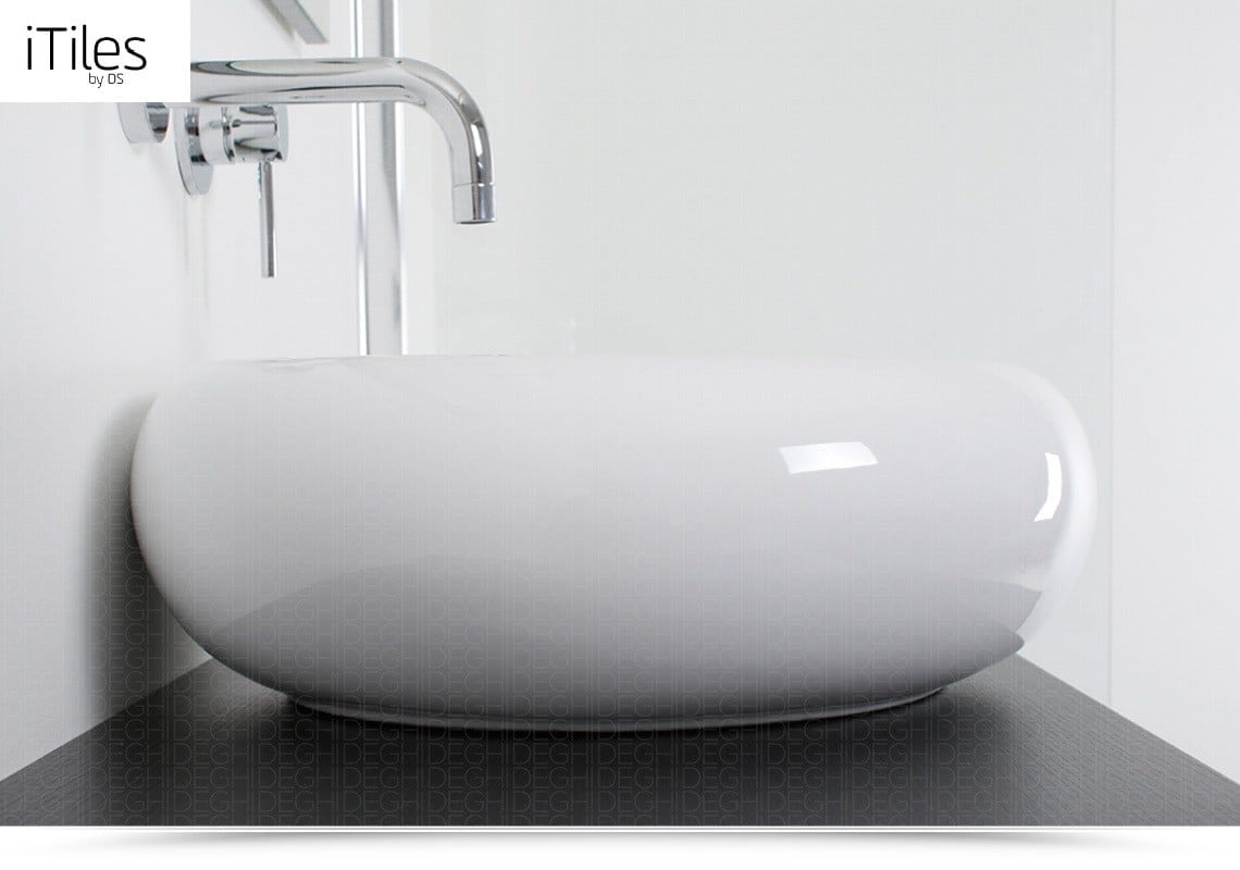 Baie minimalistă în alb și negru | Inspirație Baie Modern
