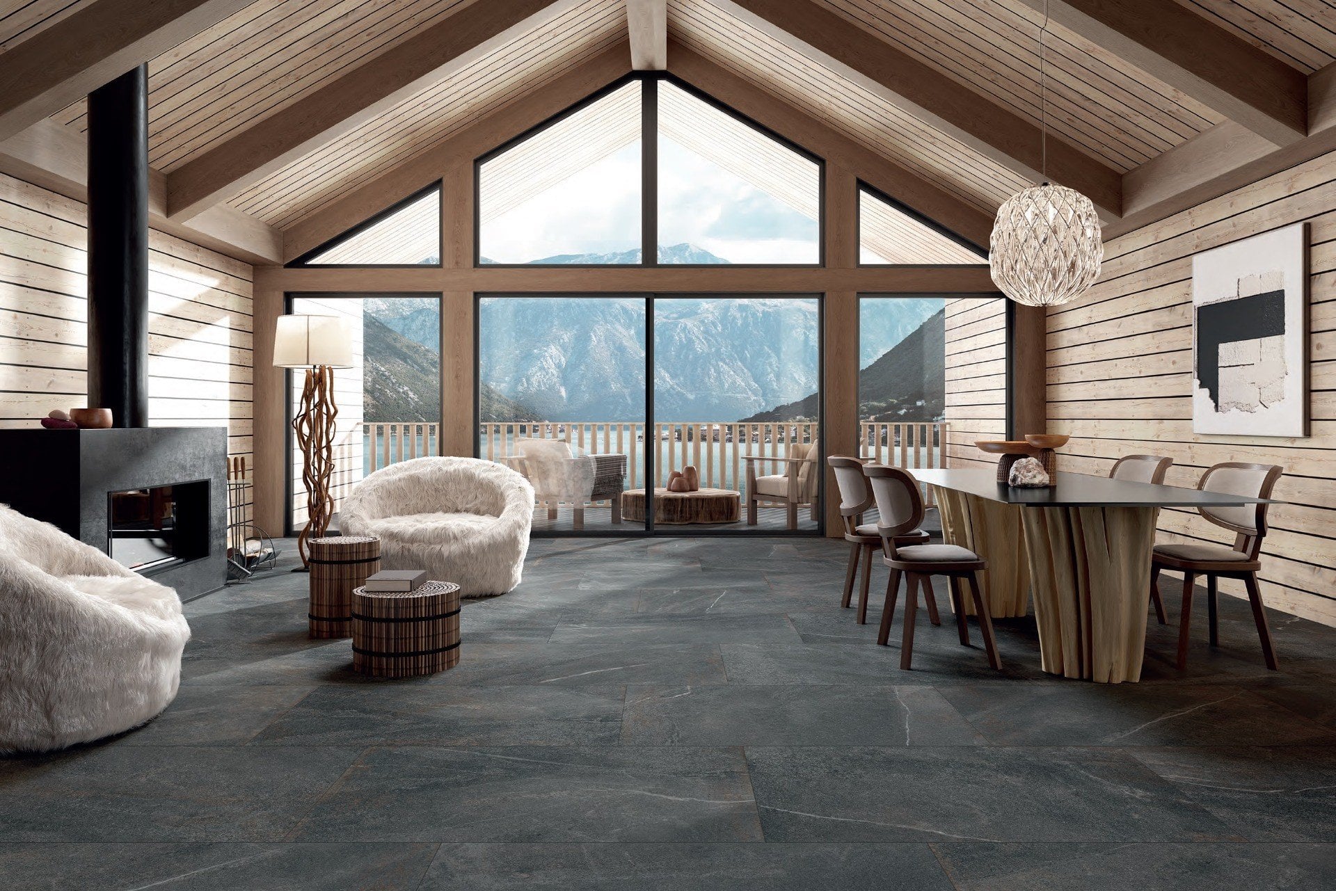Living montan cu priveliște | Inspirație Baie Modern