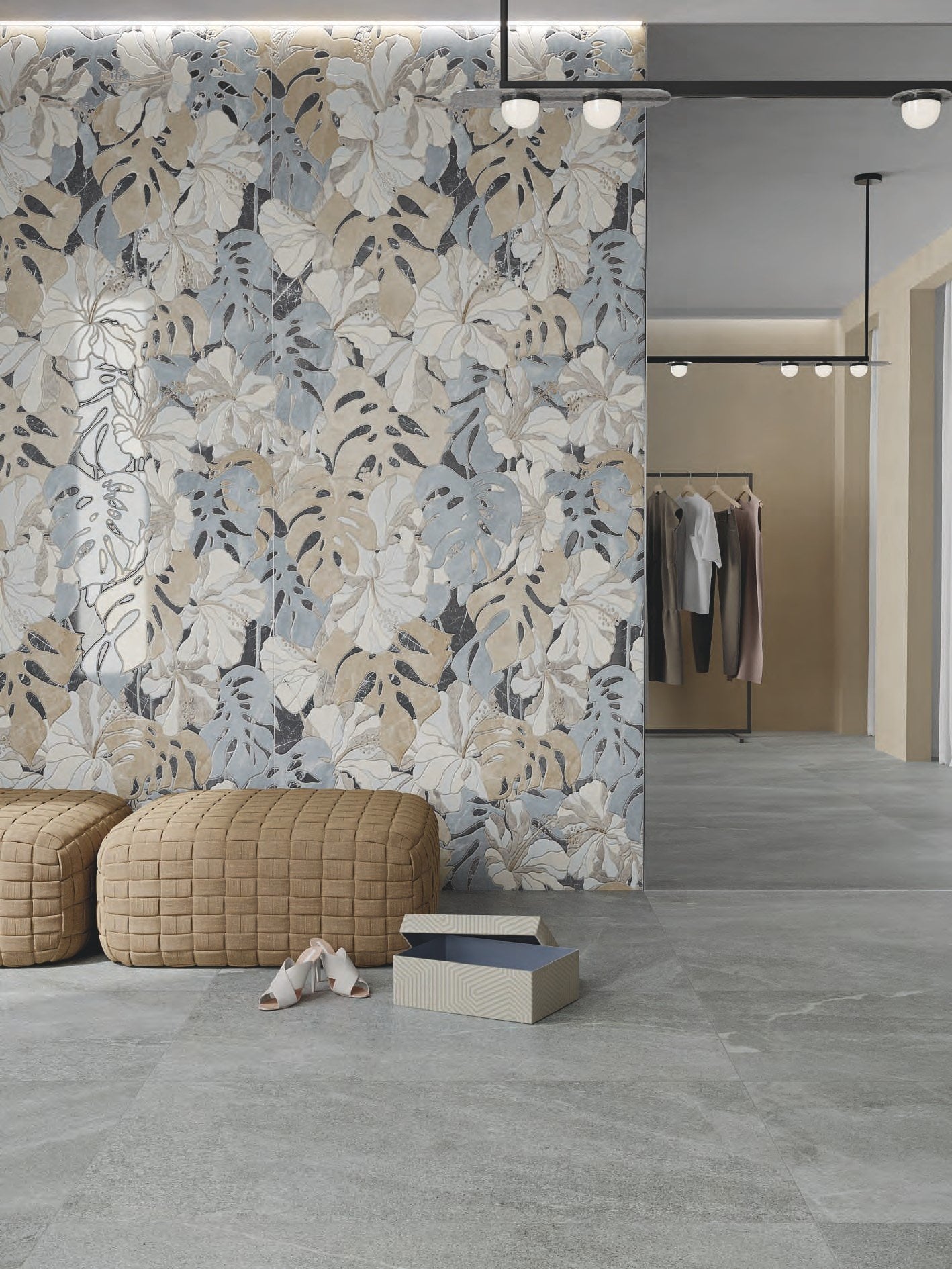 Hol tropical cu accente urbane | Inspirație Baie Modern