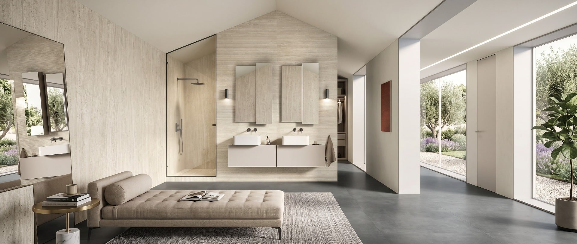 Baie spațioasă cu lumină naturală | Inspirație Baie Luxe