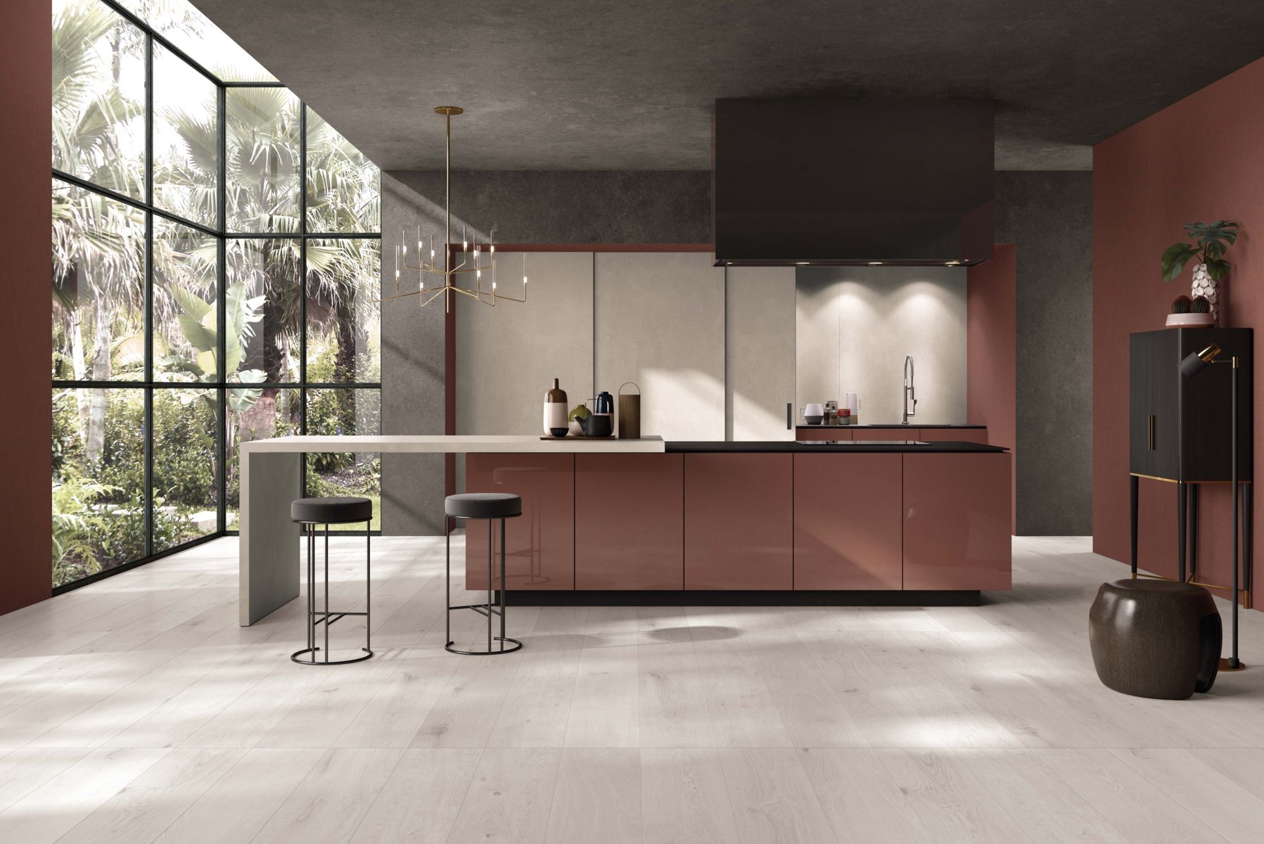 Bucătărie urbană cu accente teracotă | Inspirație Baie Modern