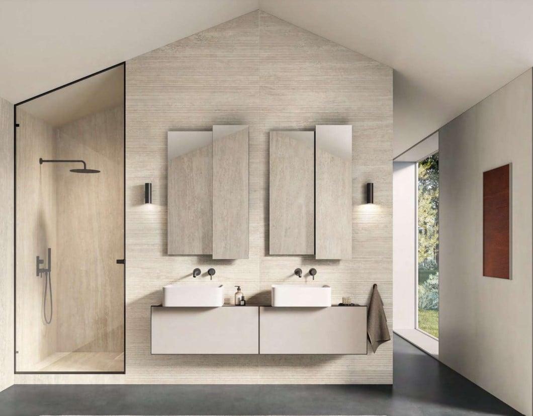 Baie modernă cu accente naturale | Inspirație Baie Luxe