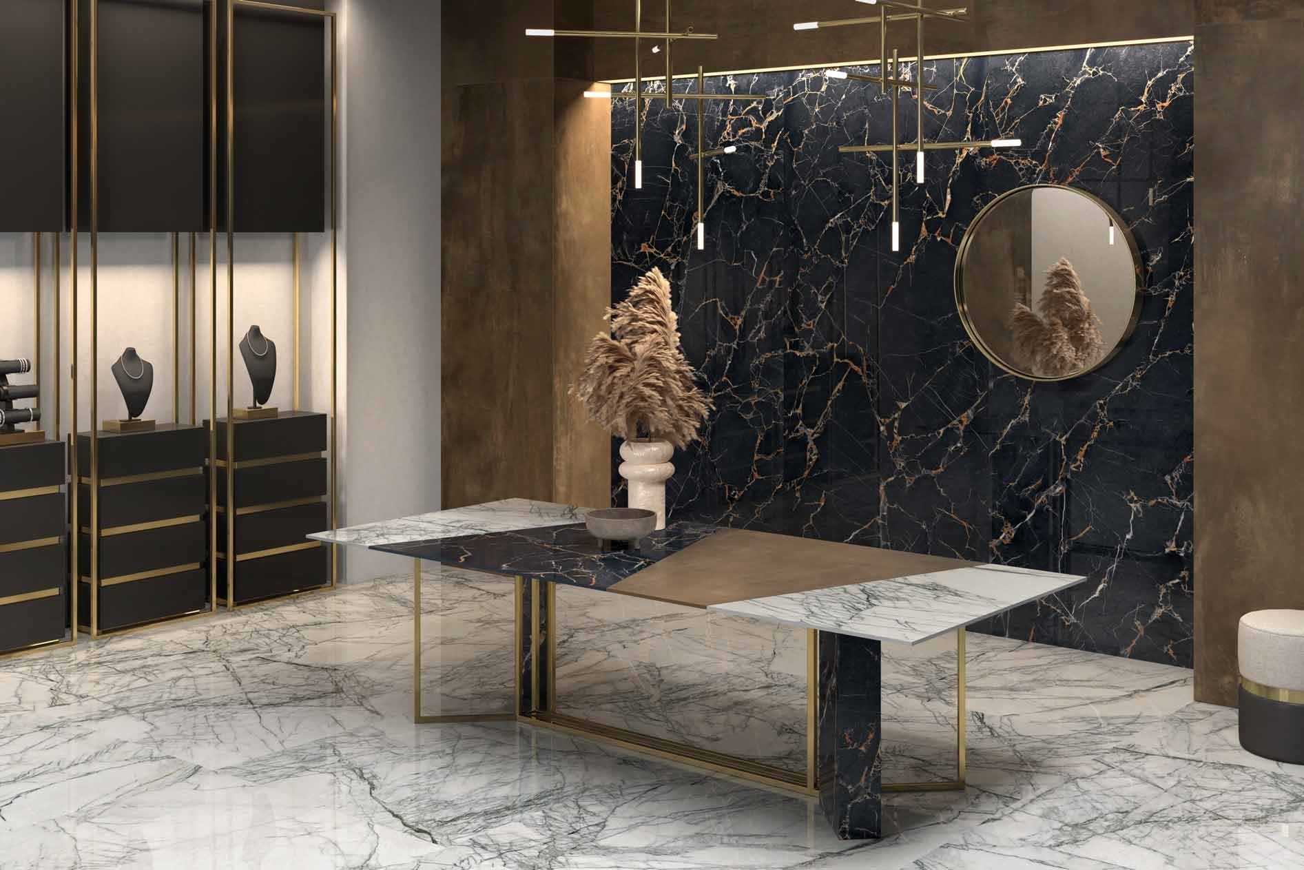 Eleganță opulentă în tonuri de marmură | Inspirație Baie Modern