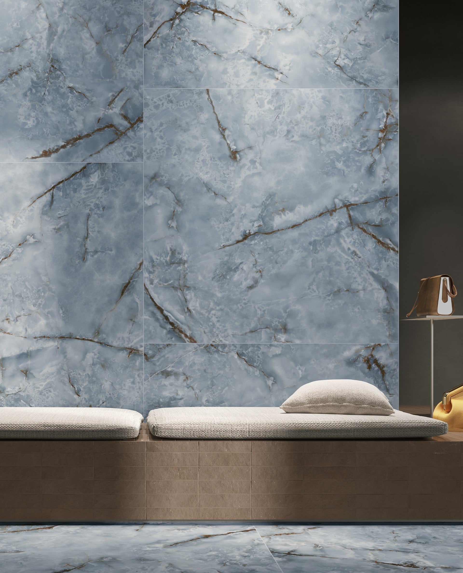 Hol elegant cu accent de onix | Inspirație Baie Modern