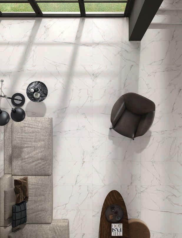 Living luminos, cu accente marmorate | Inspirație Living Minimalist