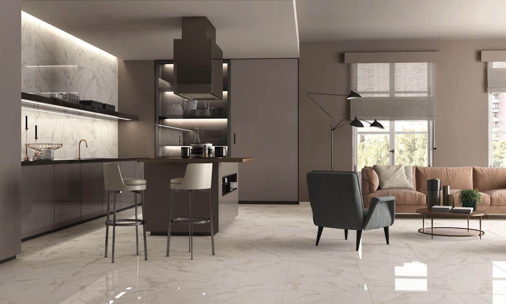 Open space în tonuri calde | Inspirație Baie Modern