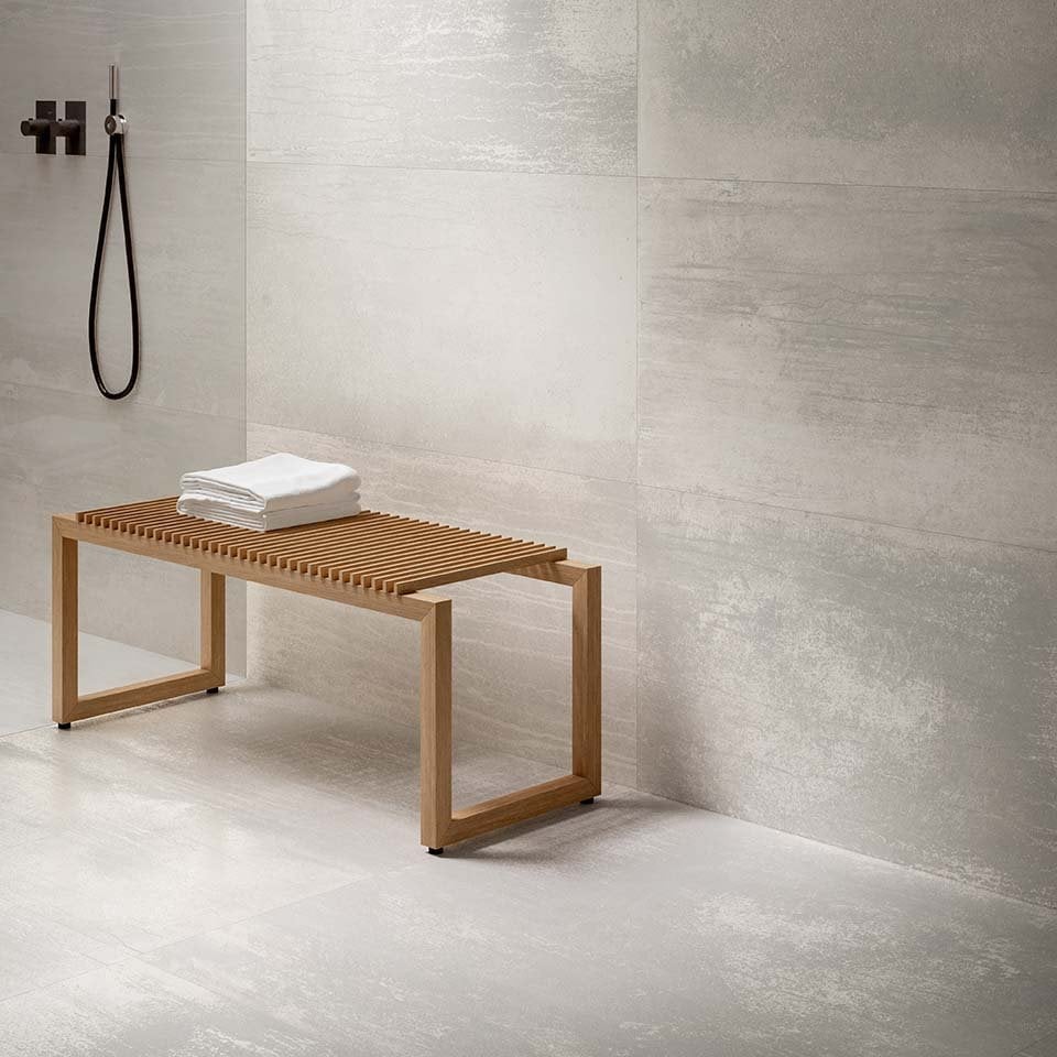 Duș spa cu tonuri pale | Inspirație Baie Minimalist