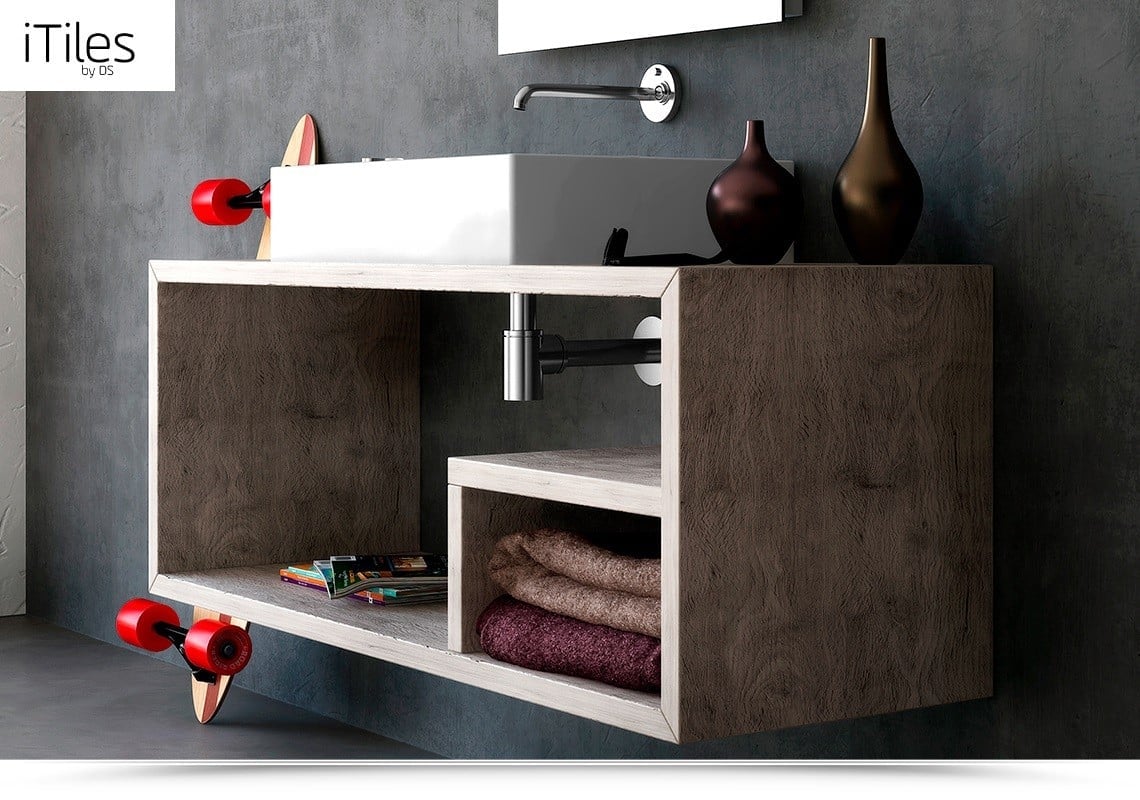 Baie urbană cu accente ludice | Inspirație Baie Modern