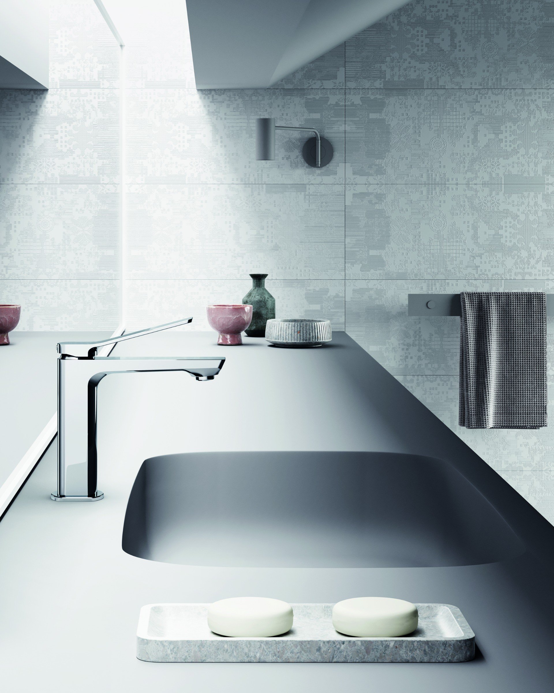 Baie modernă cu accente sculpturale | Inspirație Baie Modern