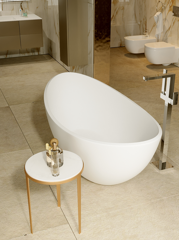 Baie spa cu accente aurii | Inspirație Baie Modern