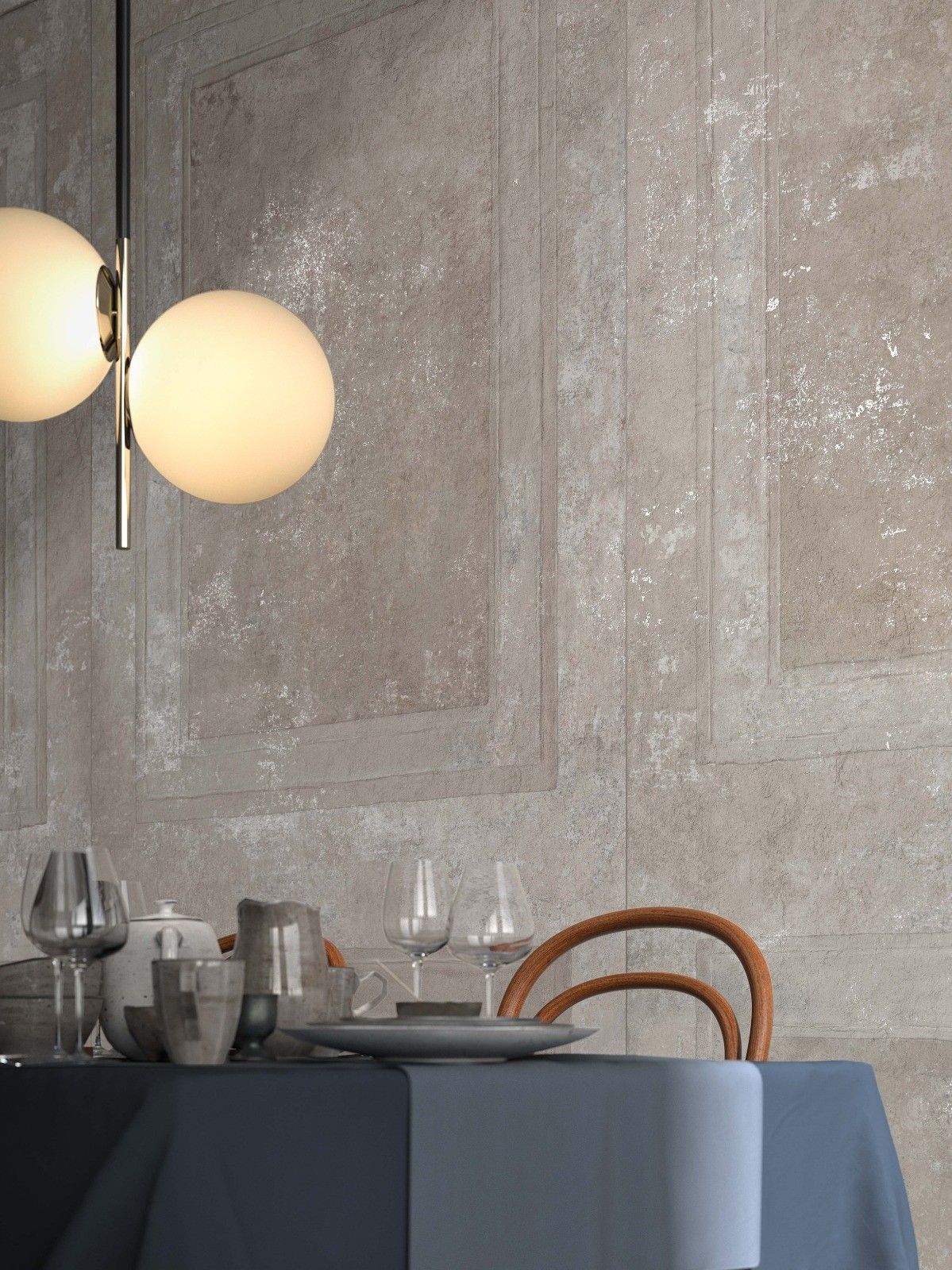 Dining în tonuri patinate | Inspirație Baie Minimalist