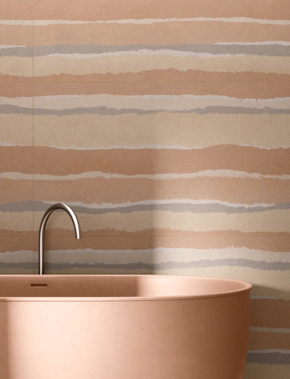 Baie caldă cu accente teracotă | Inspirație Baie Modern